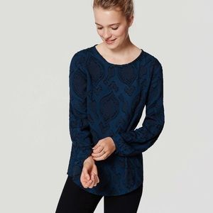 LOFT Blossom Jacquard Blouse